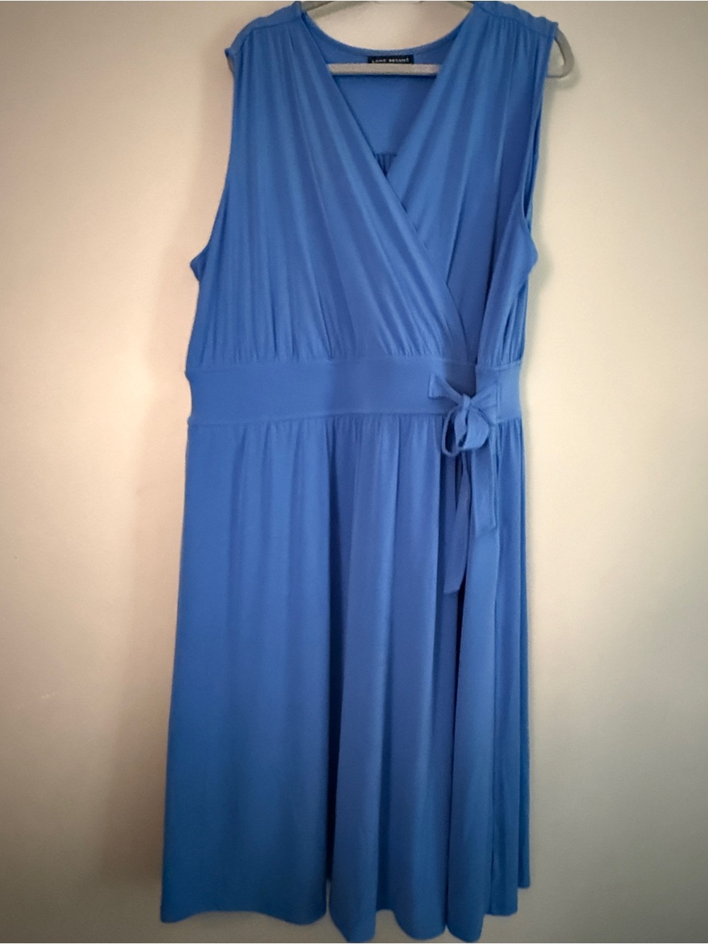 Lane Bryant Sz 22/24 Blue Wrap Midi Dress